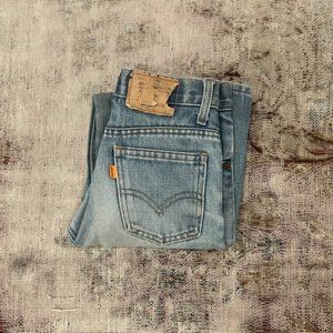 LEVIS Student Fit 316 25" Waist Denim Jeans Straight Leg High Waisted Crop Kick